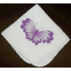 Product: Linen - Facecloth (Purple butterfly) 
